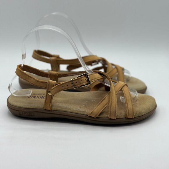 G.H. Bass & Co. Women's Margie Leather Sandal Tan Lt. Brown Size 7.5W - Picture 2 of 9